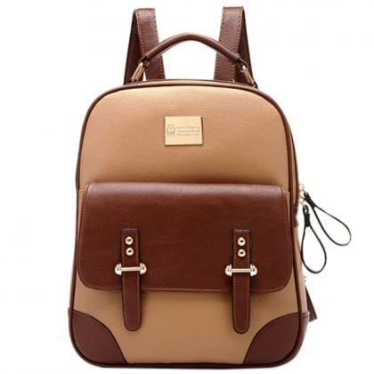 British Style Vintage Backpack School Bag on Luulla