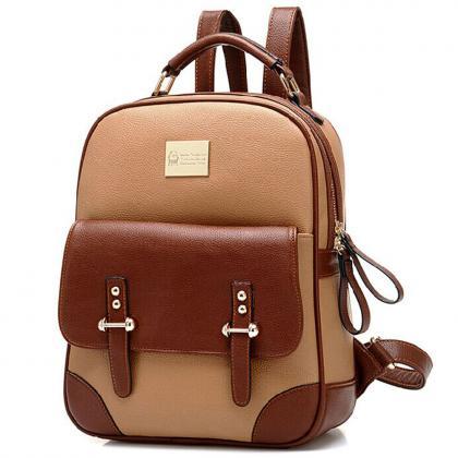 British Style Vintage Backpack School Bag on Luulla