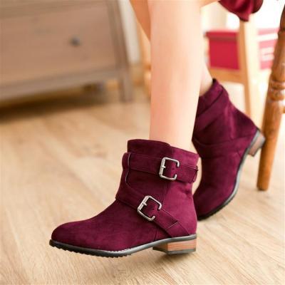 Spring Fashion Buckle Design Ankle Boots