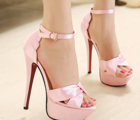 satin high heel sandals