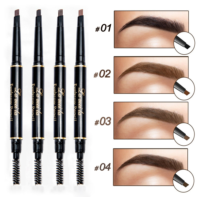 4pc Professional Double End Eyes Makeup Waterproof Eyebrow Pencils
