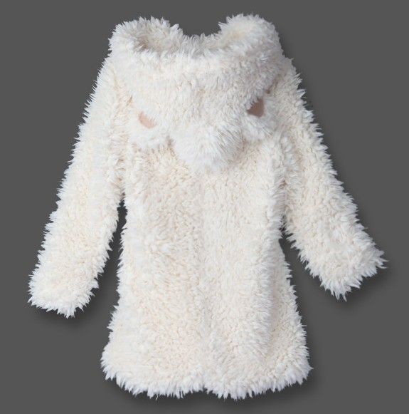 New Winter Cute Teddy Bear Ear Hooded Furry Coat on Luulla