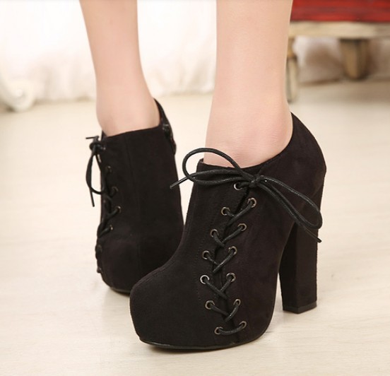 chunky heel boots ankle