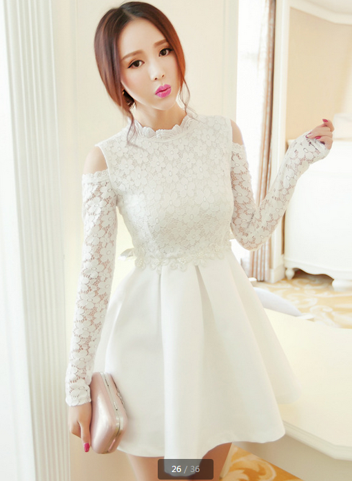 Sexy Lace Strapless Dress on Luulla