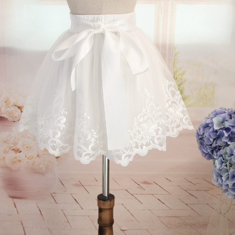 High Quality Organza Skirt With Embroidery， Stylish Skirts, Black ...