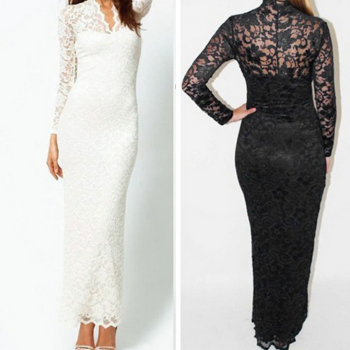 Sexy Hip Package Lace Dres..