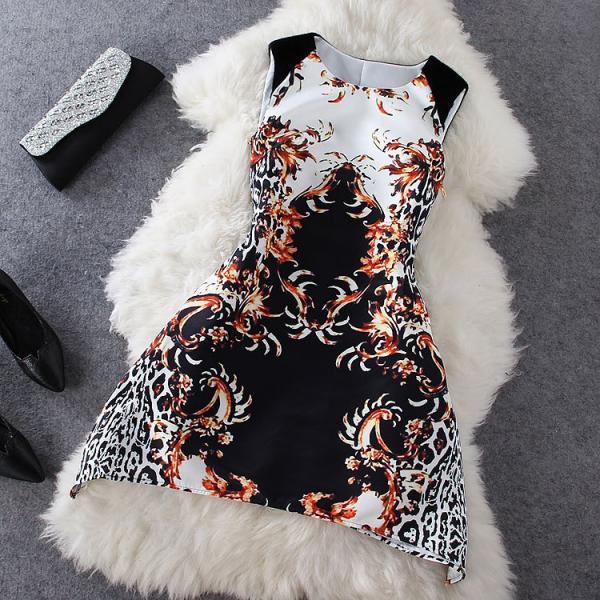 Fashion Retro Print Dress