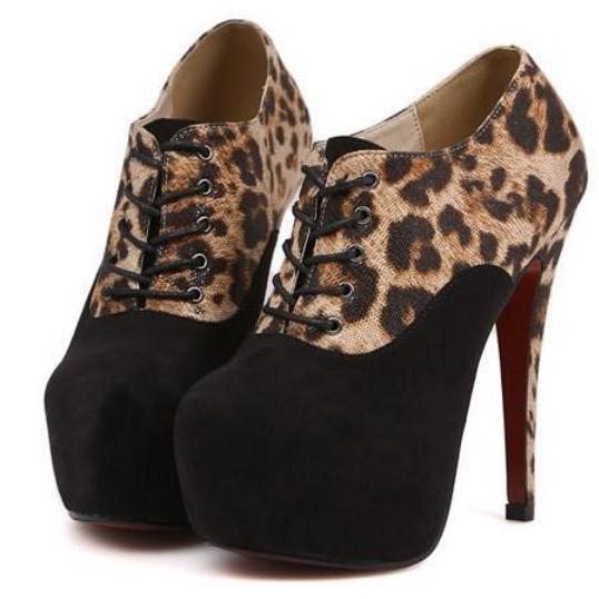 leopard and black heels