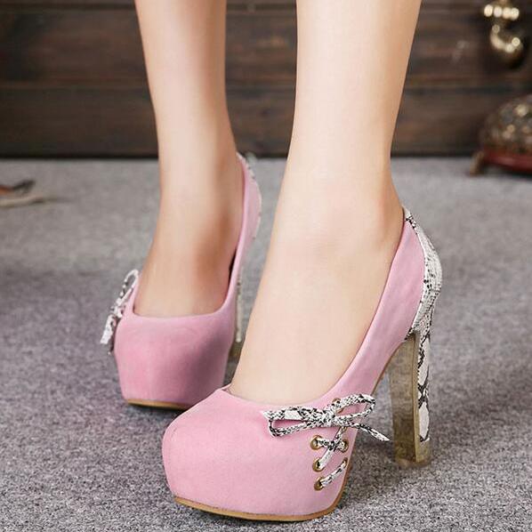 Nice store pink shoes