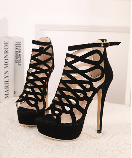 black sexy high heels