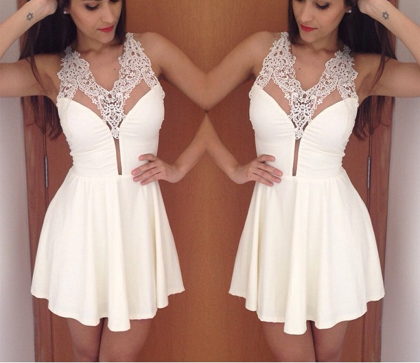 Sexy V-Neck Layer Dress
