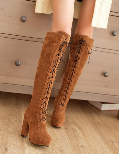thick high heel boots