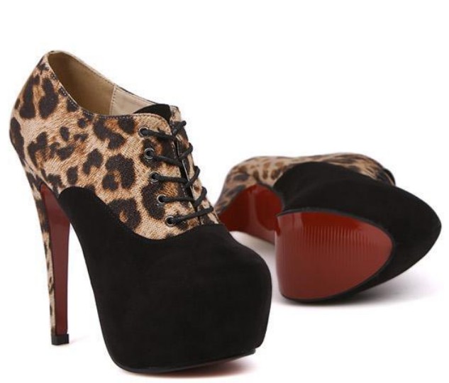 leopard and black heels